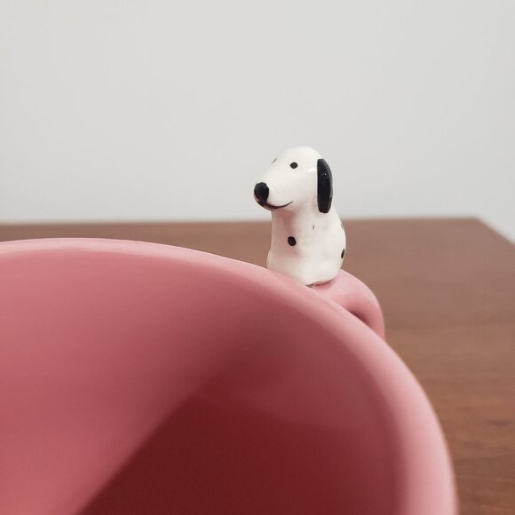 Dog's Life Coffee Mug Pink Stoneware Harvest Green Studio England - Picture 5 of 7